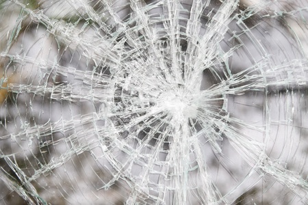 Glass broken automobileの写真素材