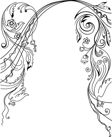 floral ornamentのイラスト素材
