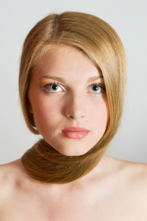 Blond Fashion Girl. Blonde Hairの写真素材