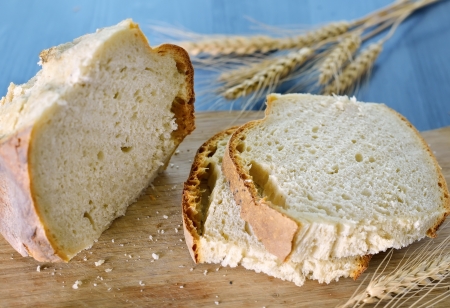 fresh loaf of bread , rustic styleの写真素材