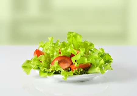 Salad with fresh tomatoesの写真素材