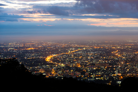 Doi Suthep scenic point at Chiang mai in Thailandの写真素材