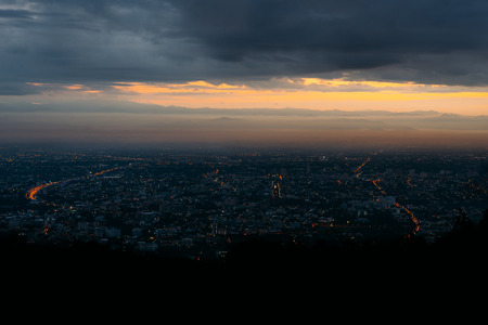 Doi Suthep scenic point at Chiang mai in Thailandの写真素材