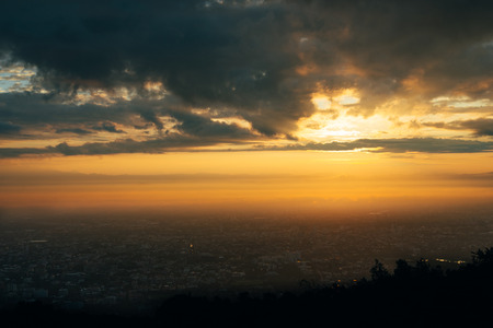 Doi Suthep scenic point at Chiang mai in Thailandの写真素材