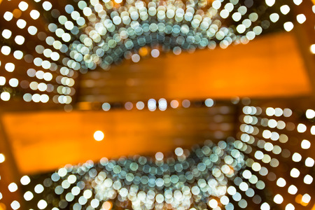 defocused lights background. abstract Bokeh in yellow toneの写真素材