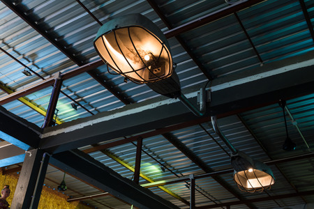 Old design ceiling lampの写真素材
