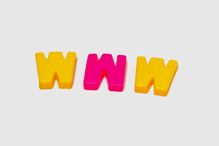 Alphabet blocks denoting worldwide web の写真素材