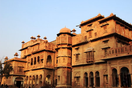 Frontal view of Junagarh Fort building at Bikaner, Rajasthan, India, Asiaのeditorial素材