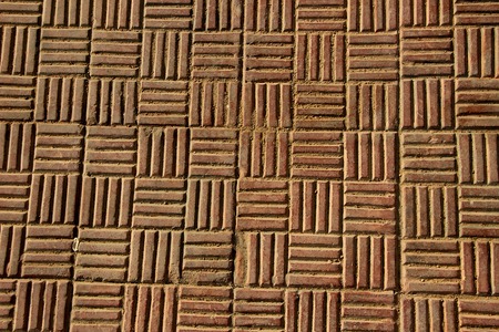 Horizontal and vertical striped pattern of antiskid flooring tilesの写真素材