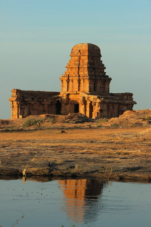 Upper Shivalaya situated on top of northern hill  at Badami in Bagalkot District, Karnataka, India, Asiaのeditorial素材