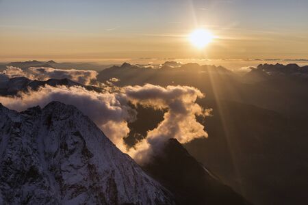 Beautiful vie from Tete Rousse refuge in the French Alps, Chamonix Mont-Blanc, France. Scenic image...