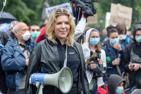 KYIV, UKRAINE - June 05 2020: Kira Rudyk, the new leader of Voice (Holos) â€” a liberal and...