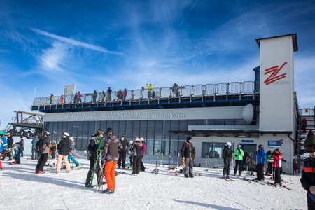 Innsbruck, Austria - 11 Jan, 2020: the center of The Hintertux Glacier is Austria's only year-round ski areaのeditorial素材