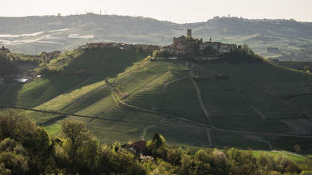 View of the vineyards around Barolo and Alba
