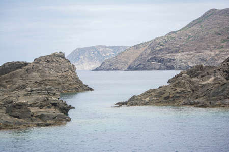 Panorama of the Asinara Island in Sardiniaの写真素材