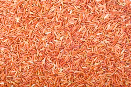 Background of the wild, raw, brown riceの写真素材