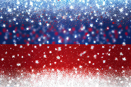 Patriotic red white blue fireworks July 4th, fourth, 4, Memorial Day background. Generative Aiの素材