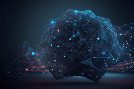 Abstract 3D Technology concept. Generative Aiの素材