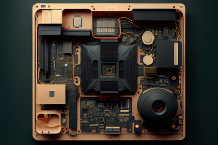 Laptop computer hardware. Generative Aiの素材