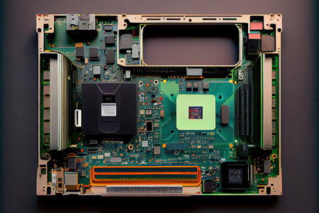 Laptop computer hardware. Generative Aiの素材