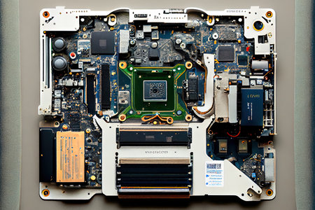 Laptop computer hardware. Generative Aiの素材