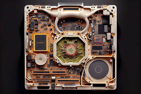 Laptop computer hardware. Generative Aiの素材