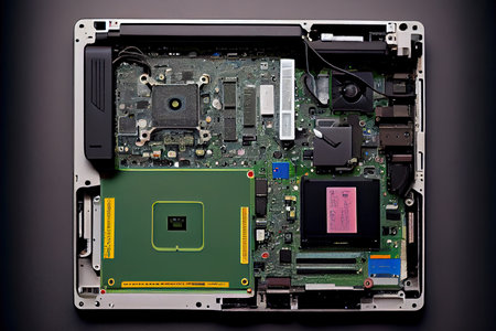 Laptop computer hardware. Generative Aiの素材