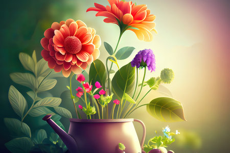 gardening tools background. Generative Aiの素材