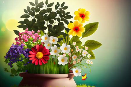 gardening tools background. Generative Aiの素材