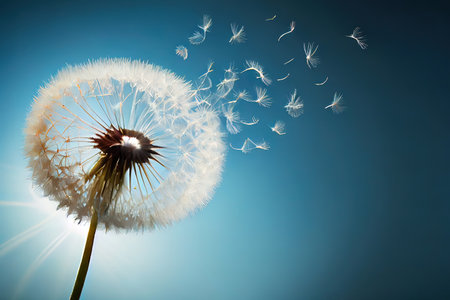 realistic dandelion. Generative Aiの素材