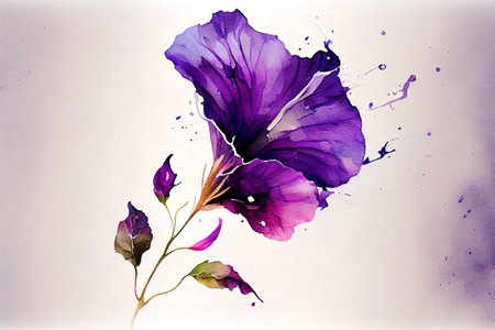 soft-colored floral watercolor background. Generative Aiの素材