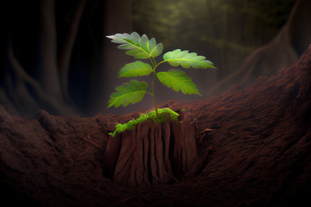 plant on the countryside. Generative Aiの素材