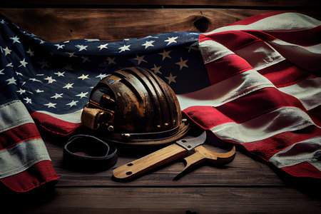 Happy Labor day concept. Generative Aiの素材