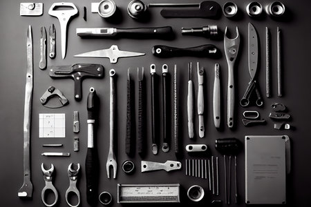 Tools manual hardware blank space. Generative Aiの素材