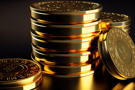 rainy dollar coins isolated. Generative Aiの素材
