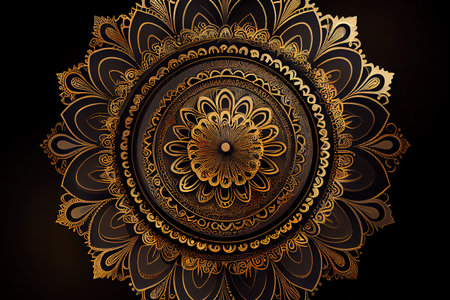 Luxury mandala background and mandala gold. Generative Aiの素材