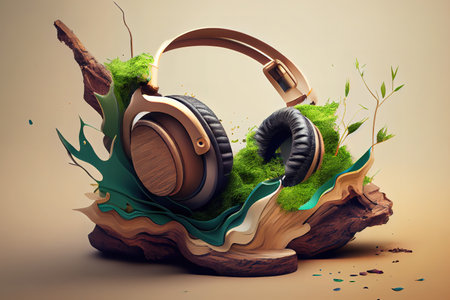 Concept of the tranquility and sounds of natureの素材