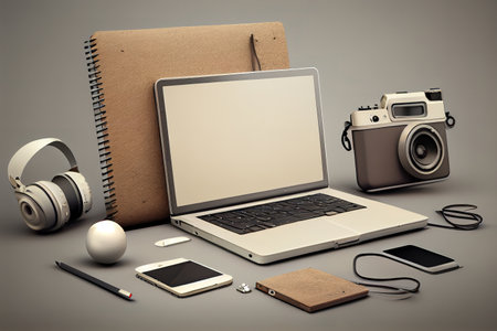 Arrangement of different traveling elements. Generative Aiの素材