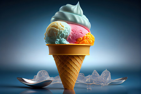 assorted flavored ice creams. Generative Aiの素材