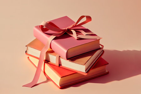 Blank gift greeting card with gift box present. Generative Aiの素材