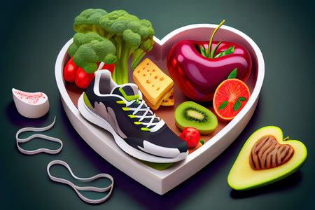 Ketogenic diet healthy lifestyle on eating clean keto food good health. Generative Aiの素材