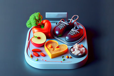 Healthy lifestyle on ketogenic diet, eating clean keto food good health. Generative Aiの素材