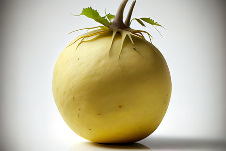 Healthy One natural Swede with white background Ai generativeの素材