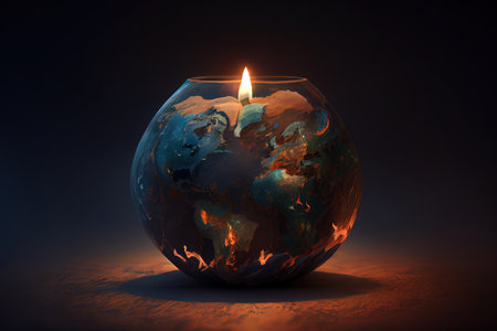 Earth hour ai generated art. Generative Aiの素材