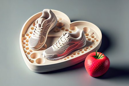 Healthy lifestyle concept, eating clean food good health dietary. Generative Aiの素材