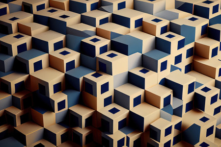 Pattern cube background. Generative Aiの素材