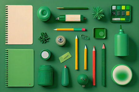 Frame of stationery isolated on white.Generative Aiの素材