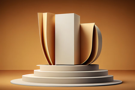 Composition with podium for your design and advertising. Generative Aiの素材