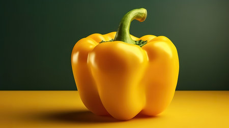 yellow bell pepper on background, Bright color. Generative Aiの素材