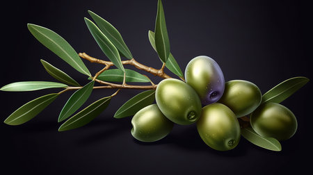 olive branch n , background, Bright color. Generative Aiの素材